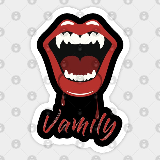 Welcome to the Vamily Sticker by highcouncil@gehennagaming.com